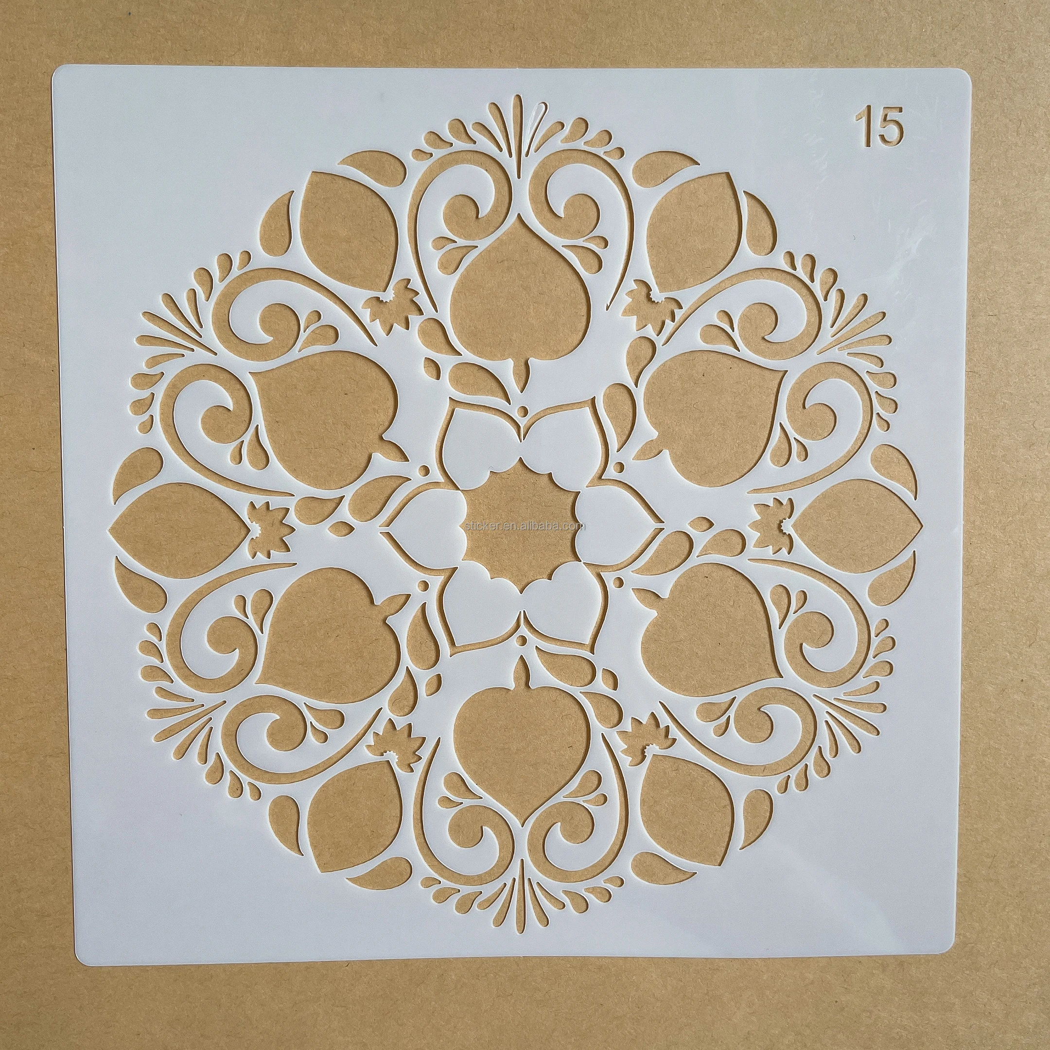 Laser cutting mandala stencils template for craft/painting/drawing on wall/wood/glass/furniture home decoration