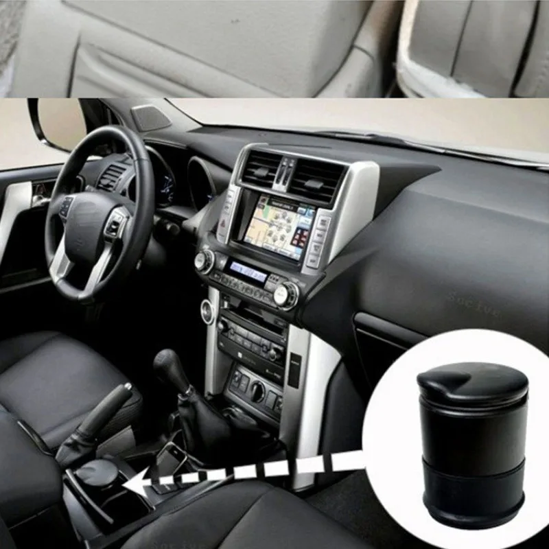 Car Ashtray with Lid Smell Proof, Smokeless Ashtray, Mini Car Trash Can