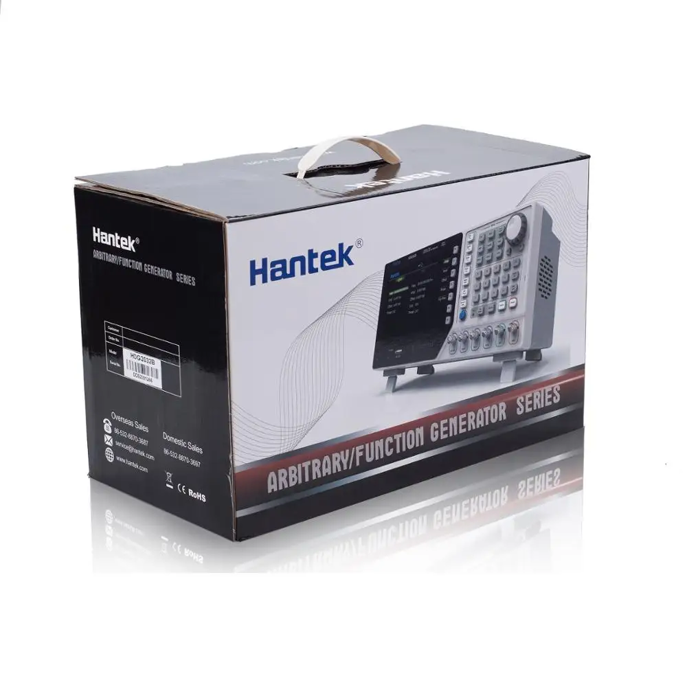 Настольный генератор сигналов Hantek HDG2062B с 2 каналами, Функция DDS, произвольная форма сигнала, USB, ЖК-дисплей, цифровой функциональный генератор HLX