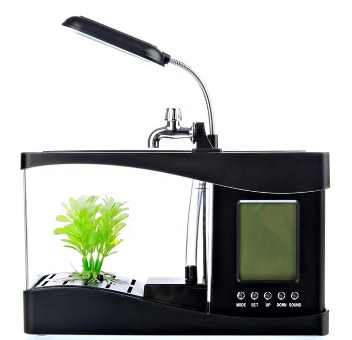  Настольный мини-USB Аквариум/внутренний мини-аквариум со светодиодной подсветкой