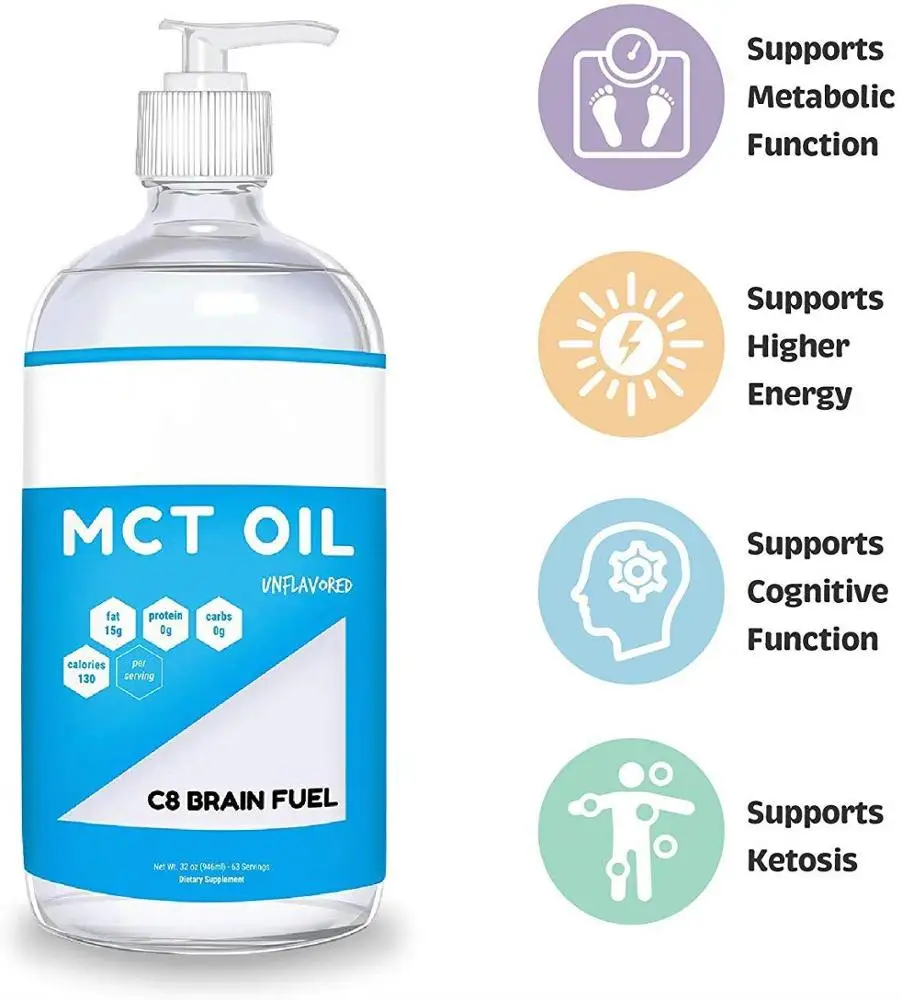 Private label organic food grade c8 mct oil virgin coconut oil for health