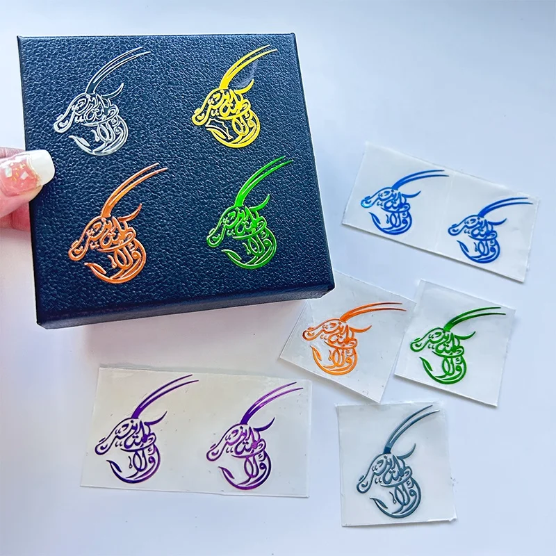 Wholesale Customized Logo Printing Sliver Foil Metallic Stickers Waterproof UV Transfer Stickers for Gift Boxes Packing Labels