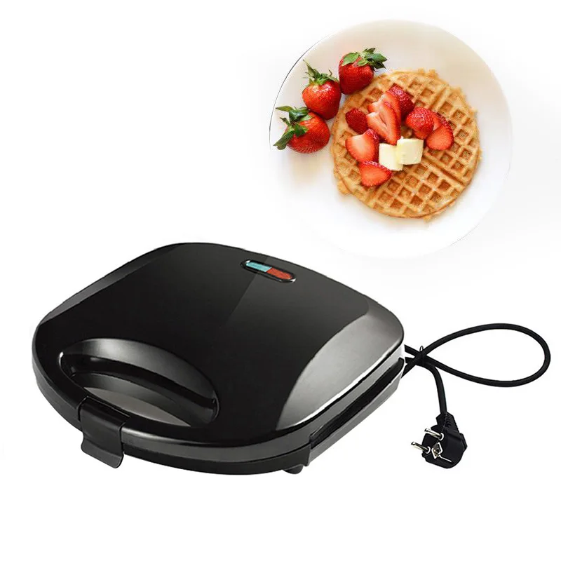 Home Kitchen Portable Round Shape Custom Plates Dual Breakfast Sandwich Maker