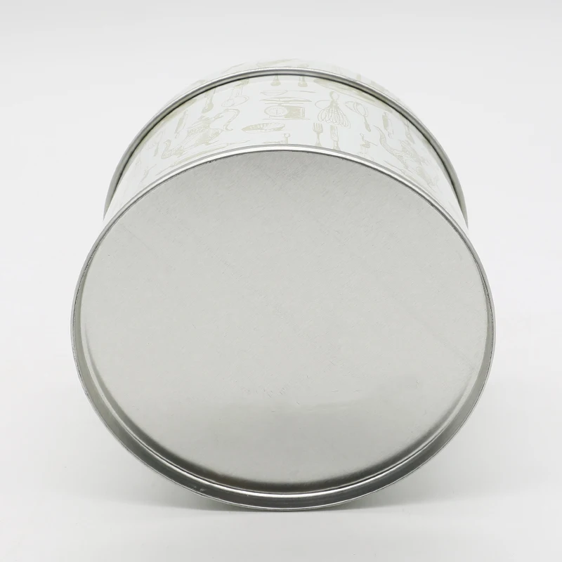 Portable Tinplate Round Tins Cans Custom Printed Luxury Mini Small Suger Coffee Tea Can Canister Tin Box Transparent Cover