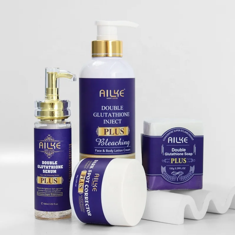 Double Gluta Plus Whitening Body Deep Nourished Brightening Wholesale Travel Skin Care Set (New) for Black Women