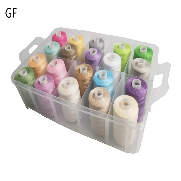 High Quality Color Customized Household 20pcs Per Plastic Box 40 2  Sewing Thread 100%  Polyester Thread For Sewing