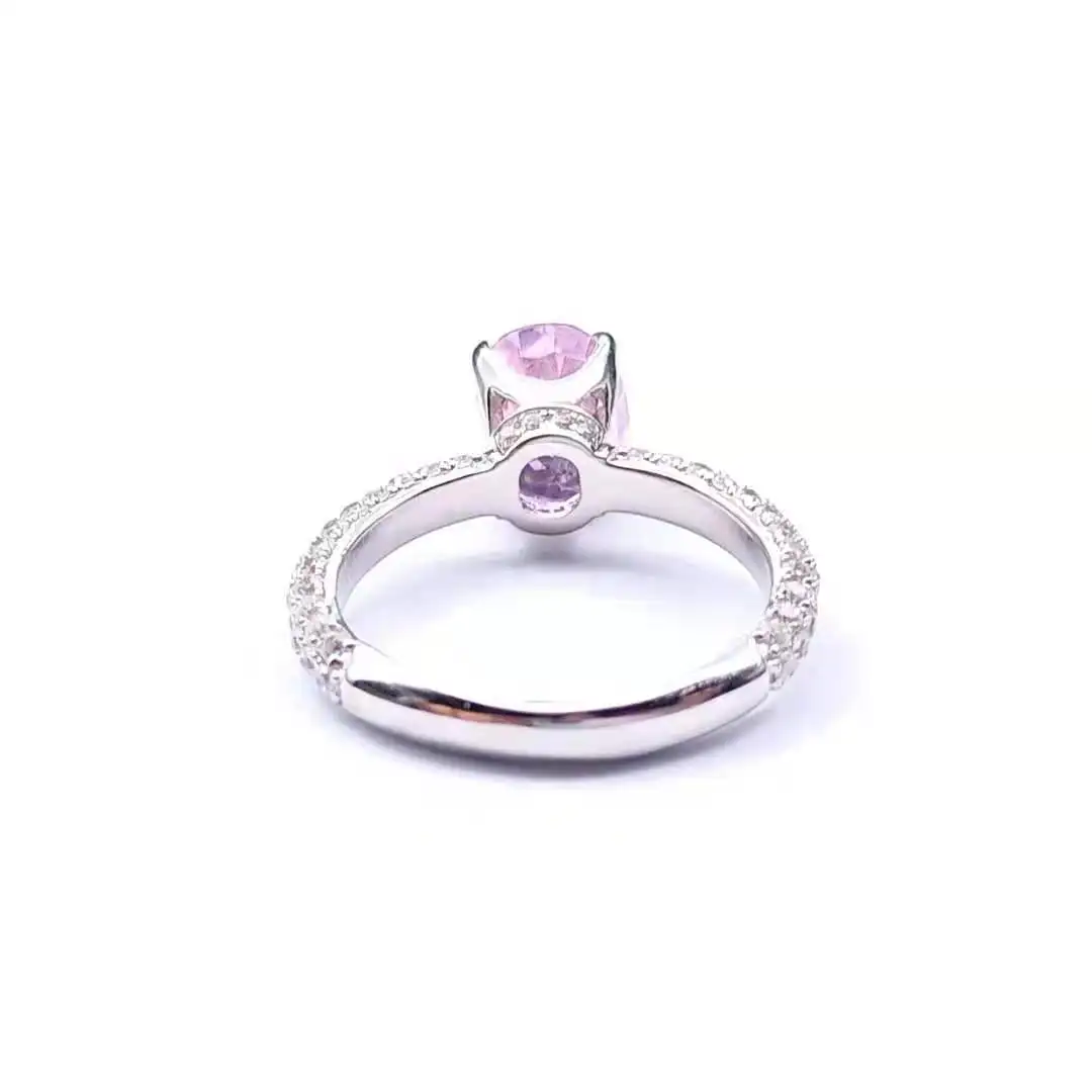 ZHF Jewelry Pink high carbon diamond ring Support drop shipping and trace the source of gems