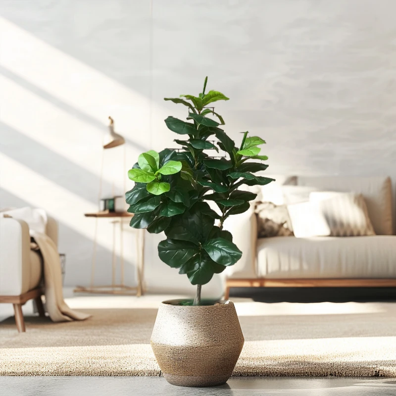 Removable 5ft  Fiddle Leaf Fig Artificial Tree for Home Decor Indoor  Outdoor Office Decoration Housewarming Gift
