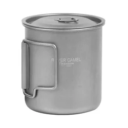 Customized Titanium Mug Eco-friendly Drinkware Folding Cup Ultralight Metal Portable for Home Camping Hiking Outdoor Mugs 420ml