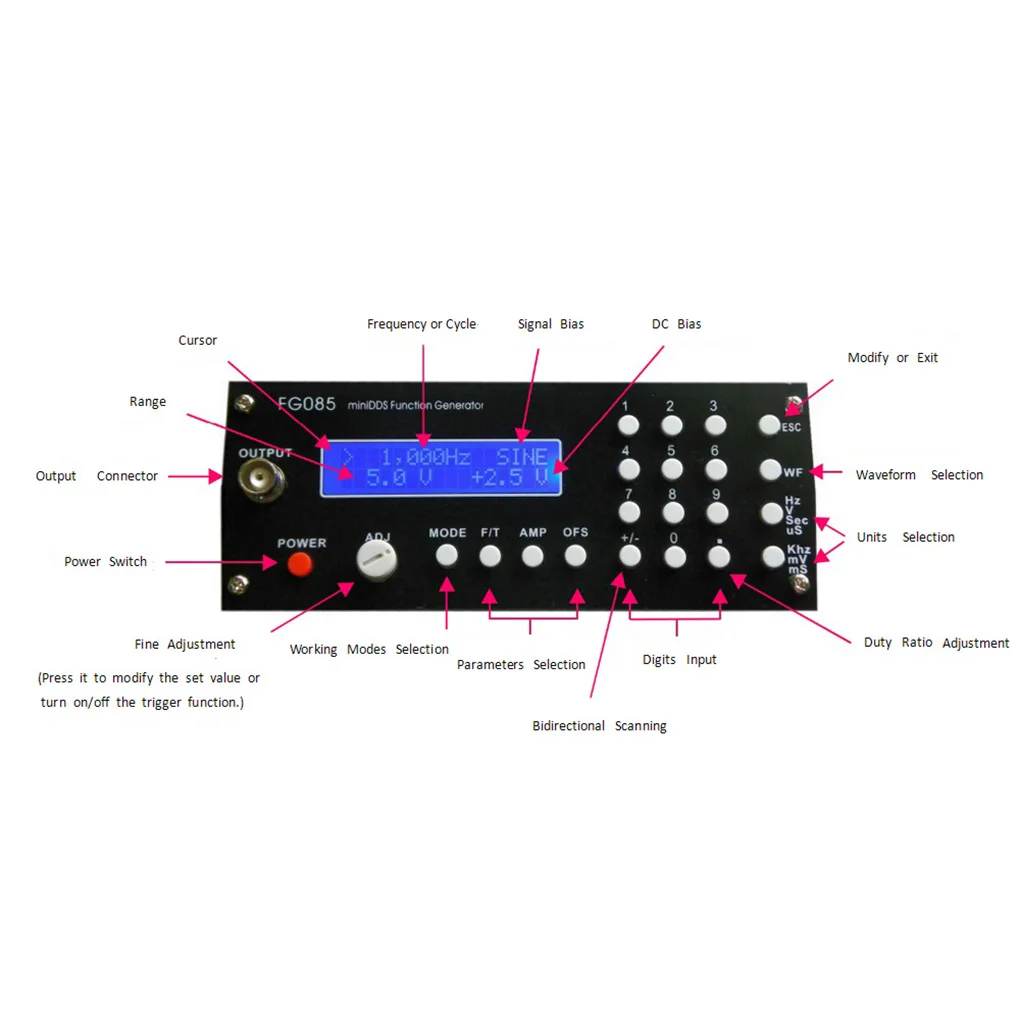  Multi-functional DDS Function Digital Signal Generator DSO085 Educational Electronic DIY Kit with Triangular