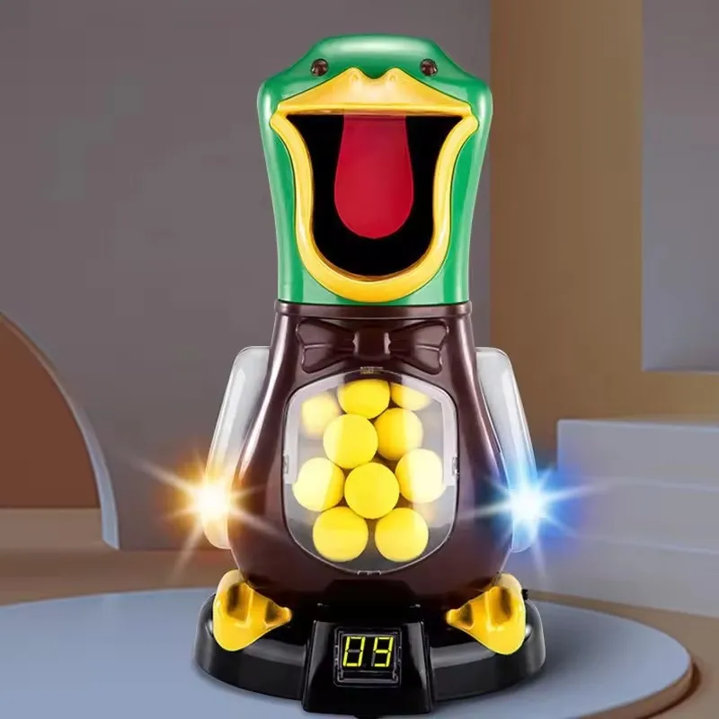 Happy Play Game Aerodynamic Soft Egg Bullet Duck Children Hit Me Duck Shooting Sport Toy With Light And Sound