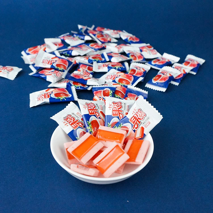 Жевательная резинка с ароматом клубники, жевательная резинка в большой упаковке