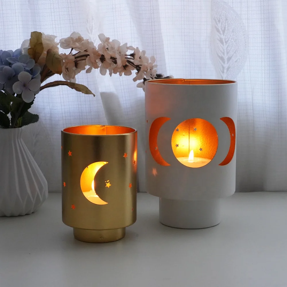 Foryoudecor candle holder  laser cutting muslim Islam ramadan moon metal candle holder