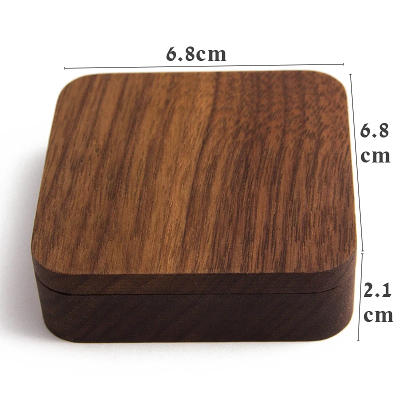 Walnut Proposal Ring Box Jewelry Storage Box Wedding Ring Box