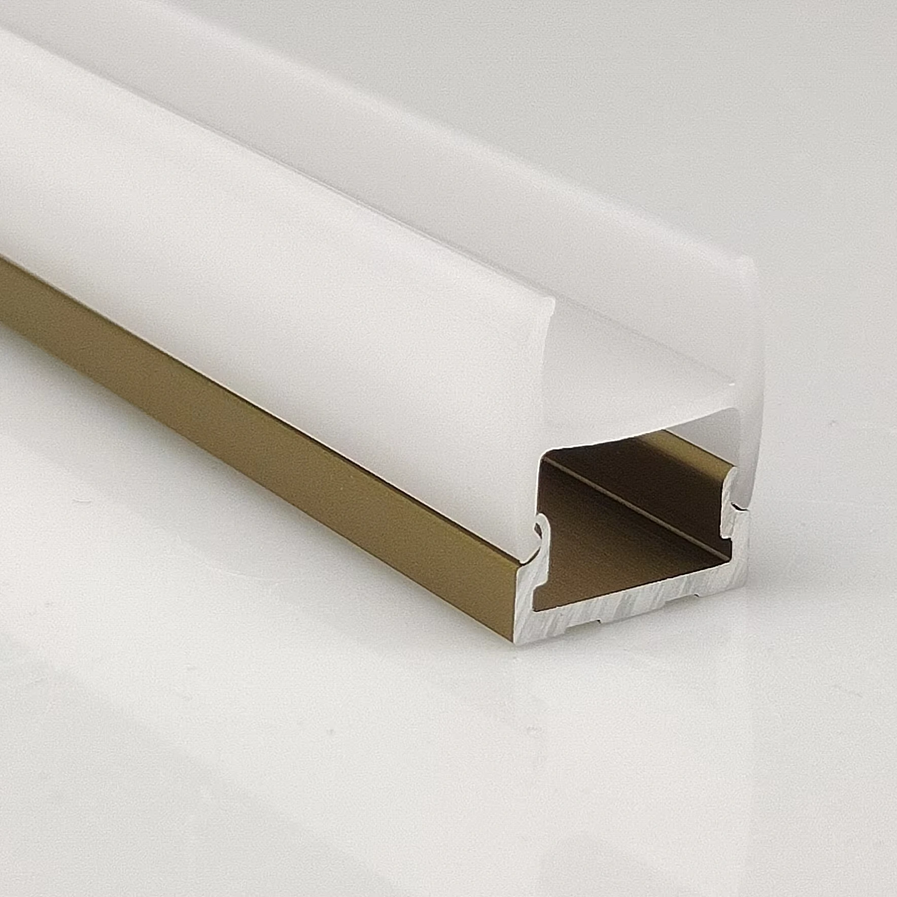 Aluminum LED profile display cabinet Cabinet light path laminated hard light strip aluminum profile 12mm glass shelf light