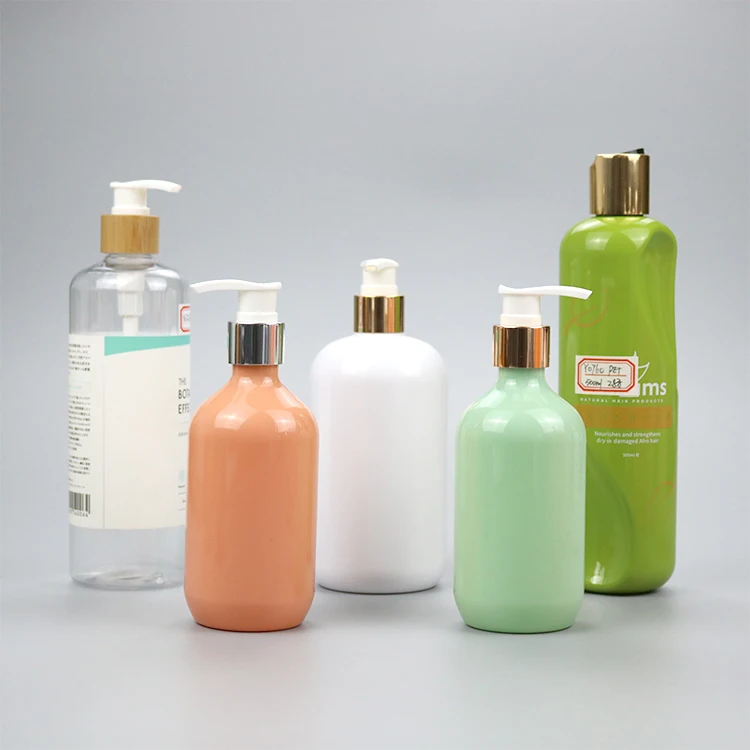 Custom Logo PET Plastic Empty Shampoo and Conditioner Packaging Pump Bottles With 200ml 250ml 300ml 450ml 500ml 1000ml For Hair