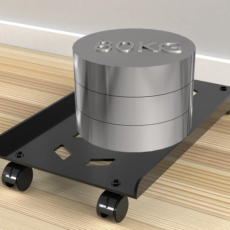 Computer Mainframe Bracket Desktop Mainframe Frame with Pulley Main Frame Metal Heat Dissipation Computer Case Bracket