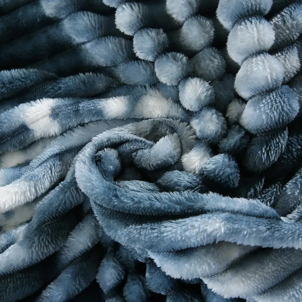 Wholesale Luxury Cozy Microfiber Plush Fuzzy Rabbit Sherpa Flannel Throw Blanket Heavy Fleece Bedding Winter Super Soft Woven