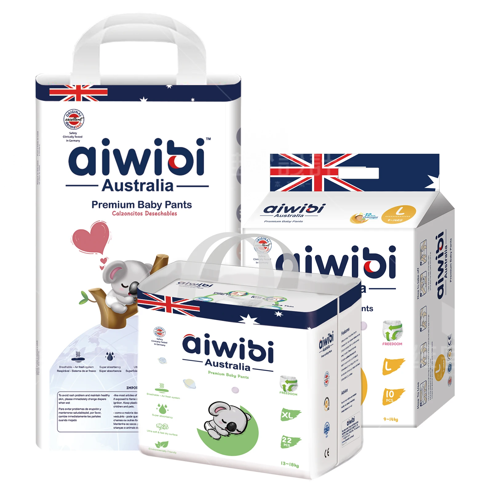 AIWIBI Brand Cheap Good Quality Disposable Soft Breathable Baby Diapers Baby Nappy Baby Pant From Manufacturer