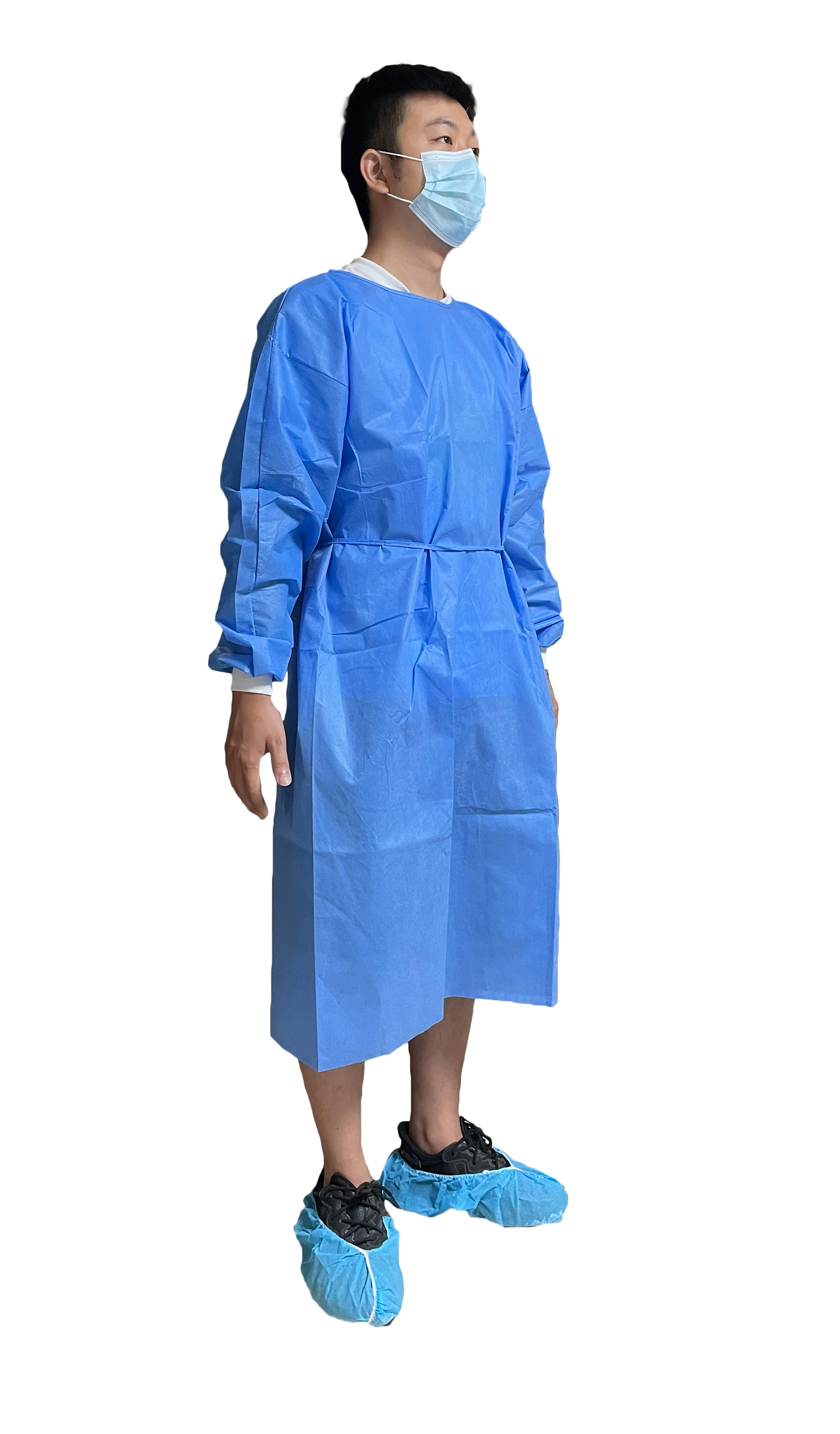 Personalized customization SMS composite non-woven fabric disposable medical surgical gown isolation gown with favorable price