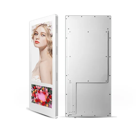 18.5 inch Elevator Wall Mounted Dual Screen Android WiFi Digital Advertising Screens for Business Marketing