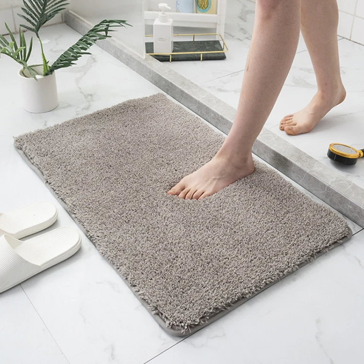 K & B Microfiber polyester Fluffy Non-slip Bath Mat Bathroom Absorbent Mat Kitchen Rugs