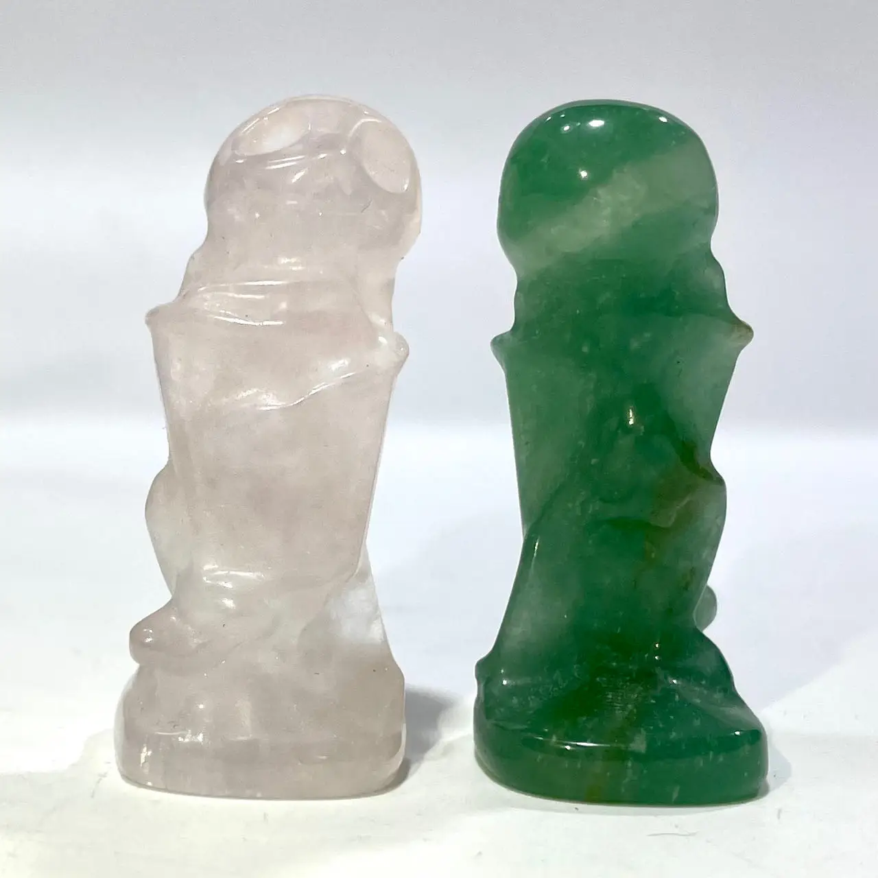 Mini Halloween Natural Crystal Carvings skull and gravestone tombstone Head Ghost  Head Statue For Crystal Halloween Gifts 5cm