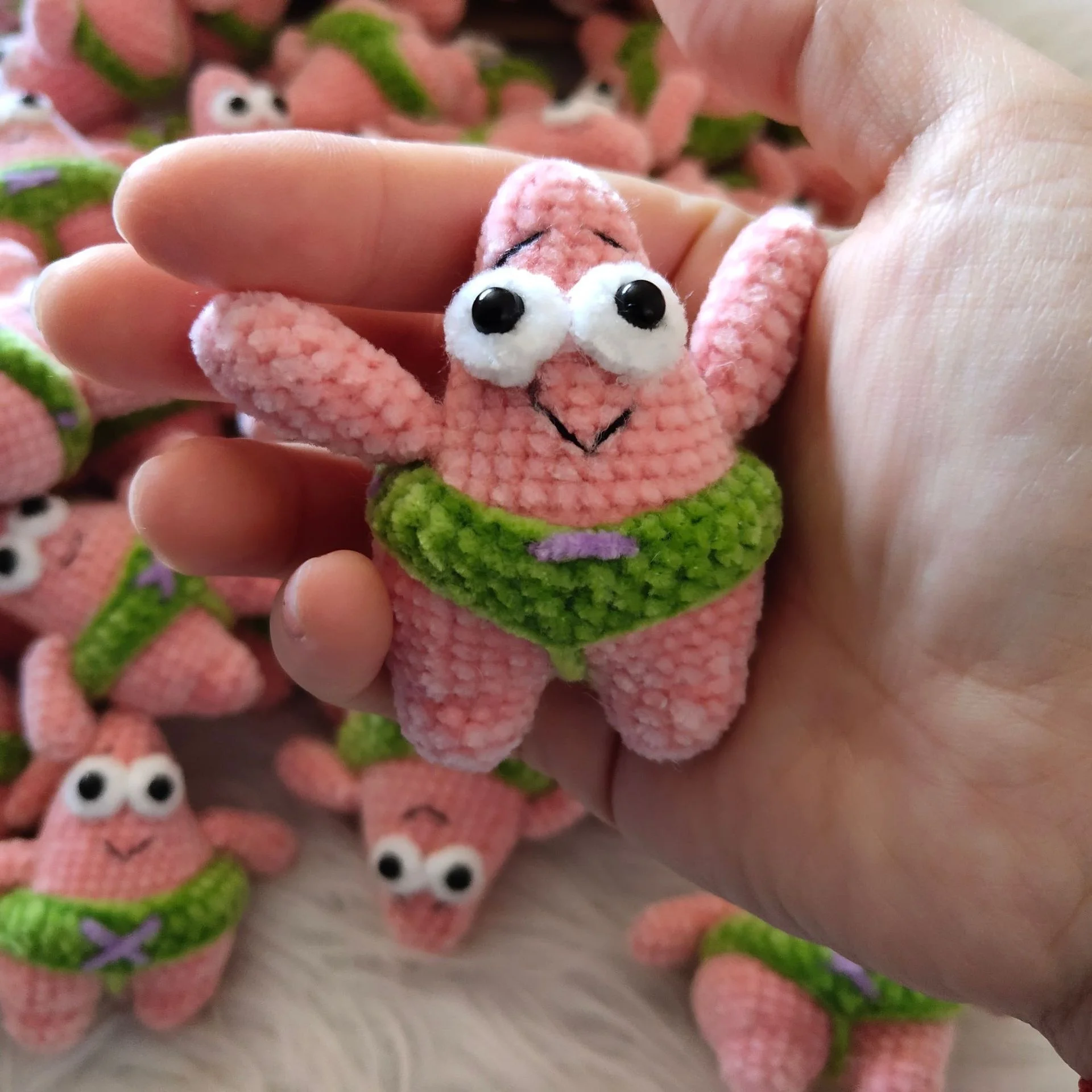 Mini Starfish Handmade Crochet Knitted Small Doll Pendants Kawaii Things Gift Diy Accesseries