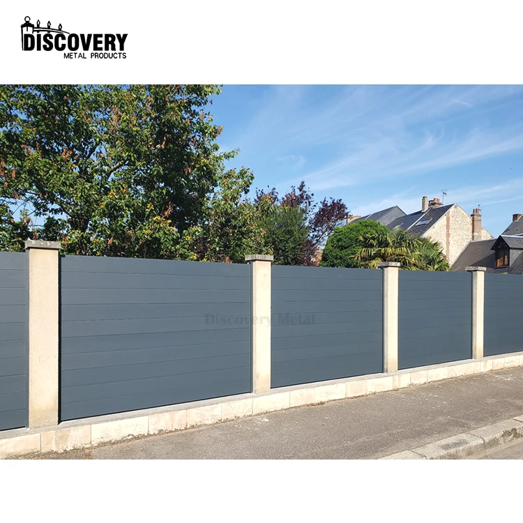 China manufacture supplier horizontal aluminium  privacy fence screening privacy screen aluminium  fence for home