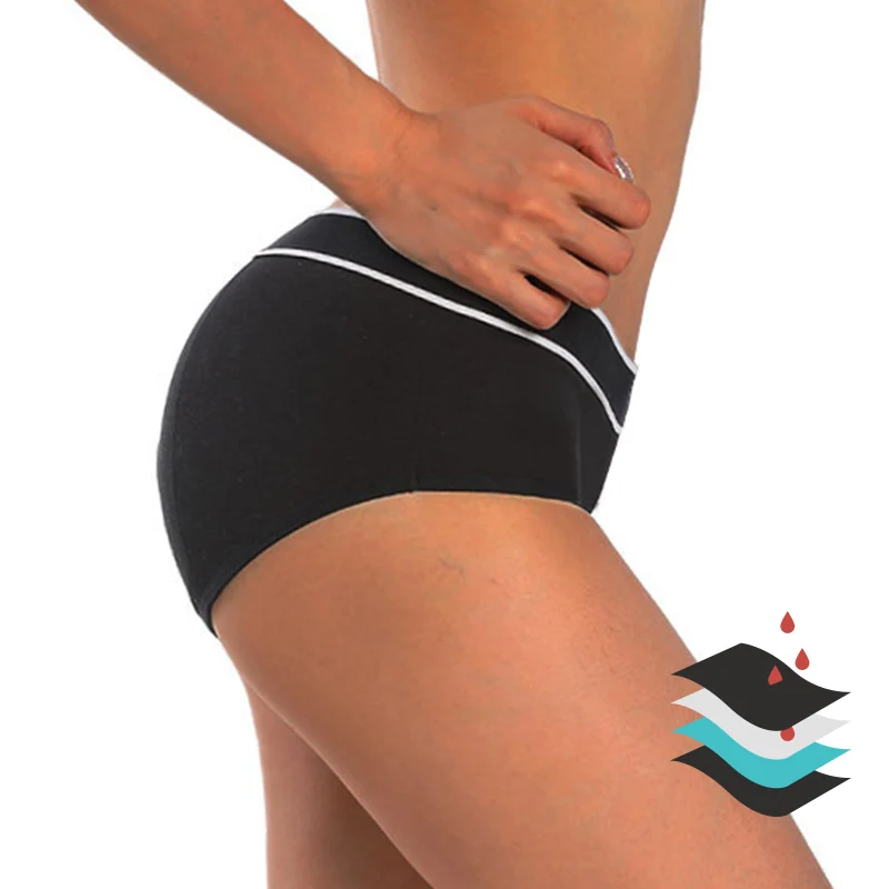 Young girls Yoga Panties No Tighten Menstrual Skinny Tummy Control Underwear Leak Proof Organic Bamboo fiber panty