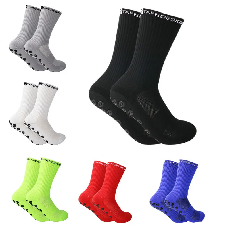 Wholesale Anti-Slip Grip Socks Powerful Grip Football Socks Breathable Mens Sports Socks One Size Fits All