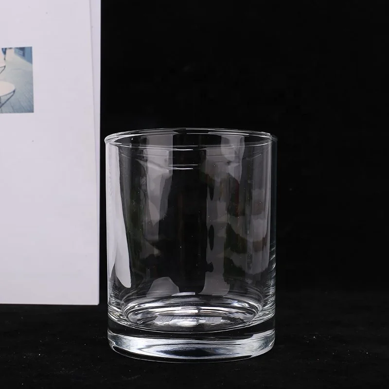 2020 Best Selling Excellent Quality Customized Logo Small Round Clear Glass Candle Jar for Candle Making