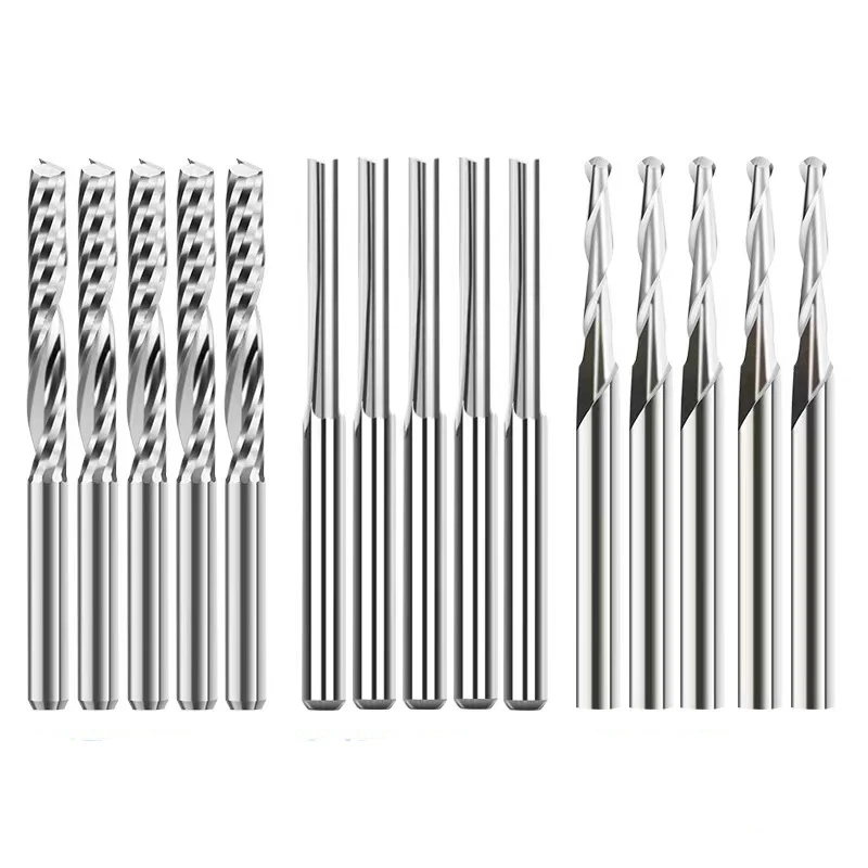 One Single Flute Spiral End Mill Carbide Bits End Mill Foam Board One Flute Single Flute Cutter CNC Machine For End Mill Tools