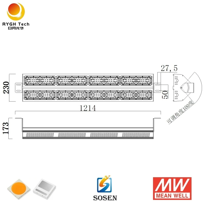2700k 3000k 300 watt 400w 4ft industrial warehouse lighting strip led high bay linear light