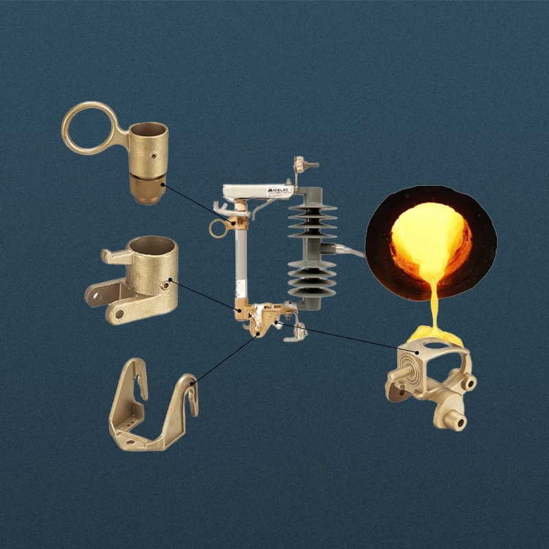 Die-casting Brass Material Drop Out Fuse Cutout for Pole Line Equipment Fittings Power Accessories