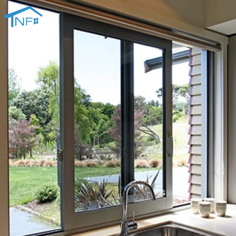 Australian Standard Customized Waterproof Basement Tinted Glass Kitchen Balcony Aluminum Sliding Windows For House