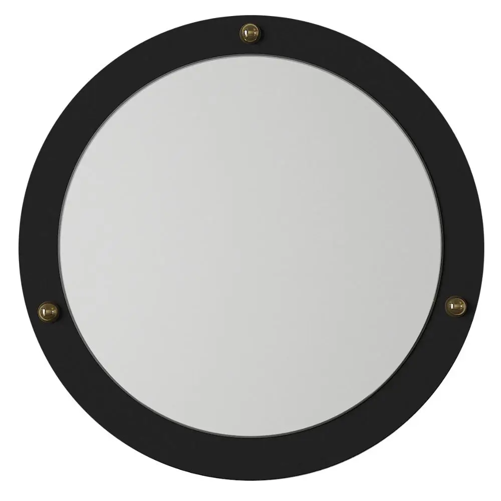 Exclusive Luis Modern High Quality Cheap Decorative Wall Wooden Mirror Black