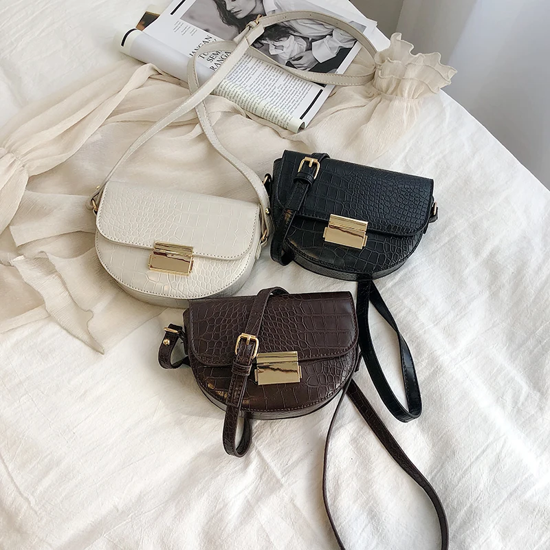 Manufacturer supply fashion crocodile pattern lady mini tote cross body bag