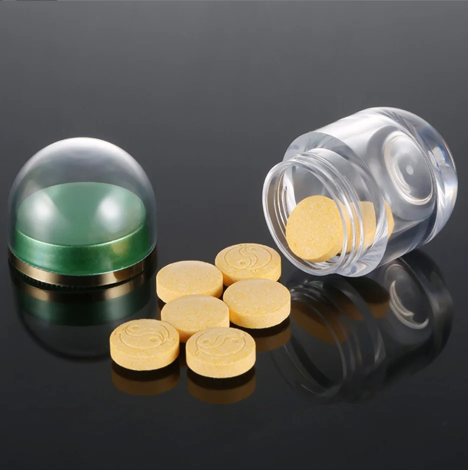 New Design Acrylic Luxury Bullet Shape Pill Capsule Bottle Small Vitamin Capsule Shape Bottle Without Plump