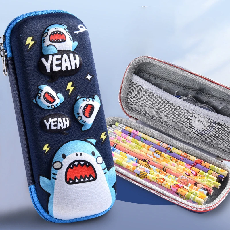 New Cartoon Pencil Bags 3d Three-dimensional Stationery Box Primary School Students Large Capacity Pencil Case Stationery Bag