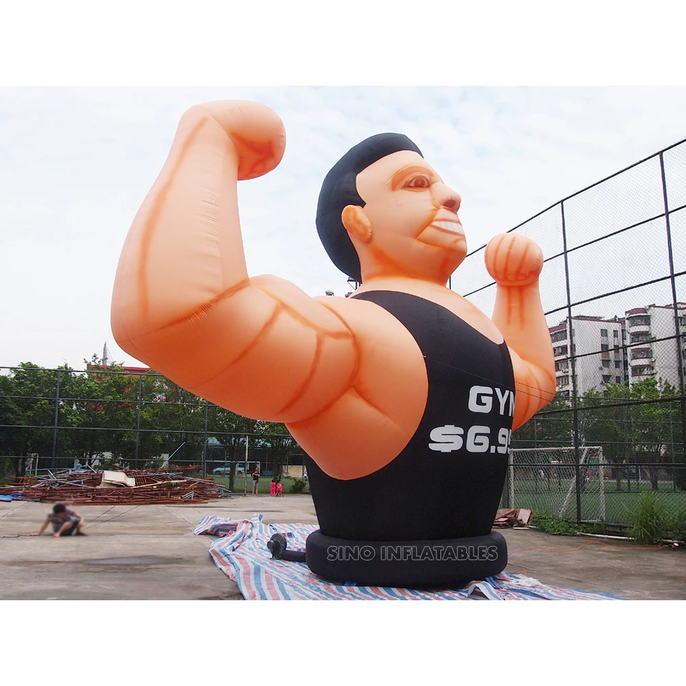 5 meters high adults GYM giant inflatable fitness muscle man for advertising promotion activities