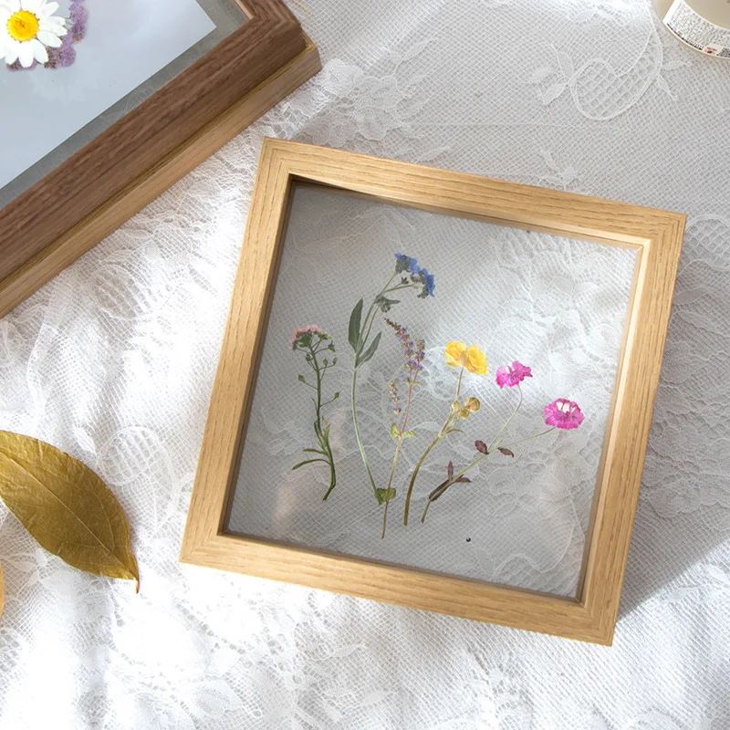Wholesale Hot sale Transparent Double Sided Glass Picture MDF Frame For Pressed Flower Art
