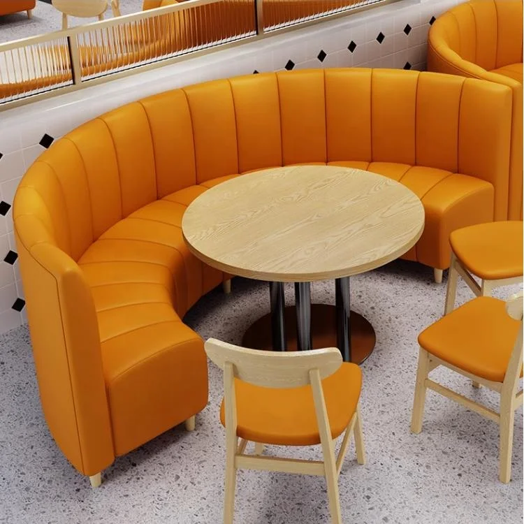 American Restaurant Fast Food Restaurant Furniture Double Sides Sofa Corner Sofa Coffee Booth Dining Furniture