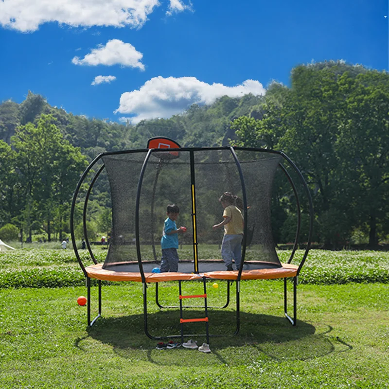 Zoshine Popular 10FT Pumpkin Trampoline Manufacturer Direct Shipping Fast Shipping Trampoline Home Outdoor In Stock