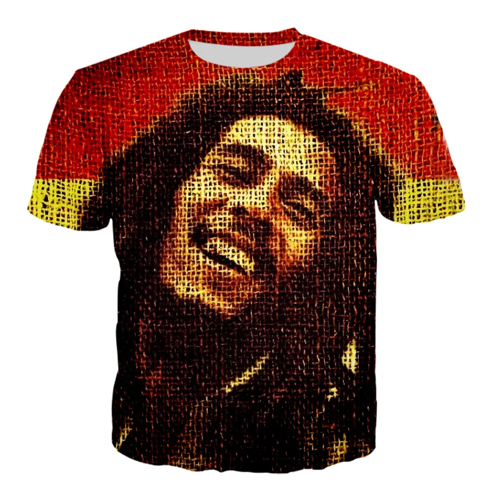 Hip Hop Shirt For Bob Mar Ley 3D Printed T-Shirts Men Women Pop Funny Music Rock Bob Mar Ley Plussize Shirt For Men