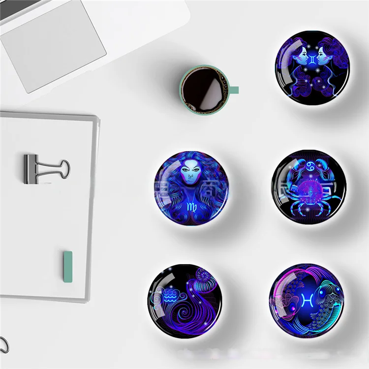 3D three-dimensional creative crystal glass refrigerator magnetic patch white board patch