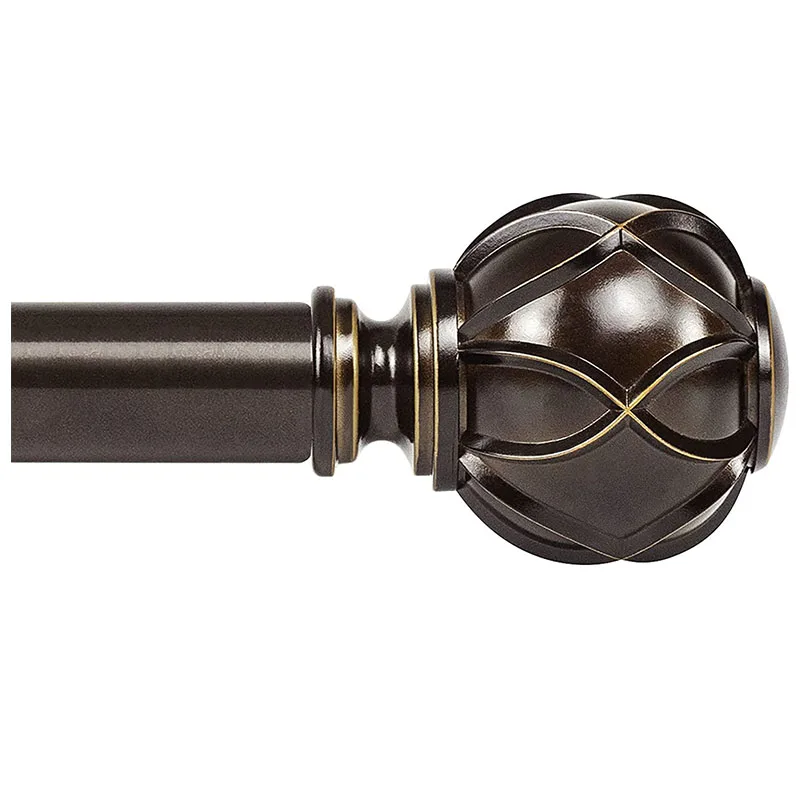 2023 China Manufacturer Aluminium Alloy Hollow Rose Gold Window Kenya Double Curtain Rod