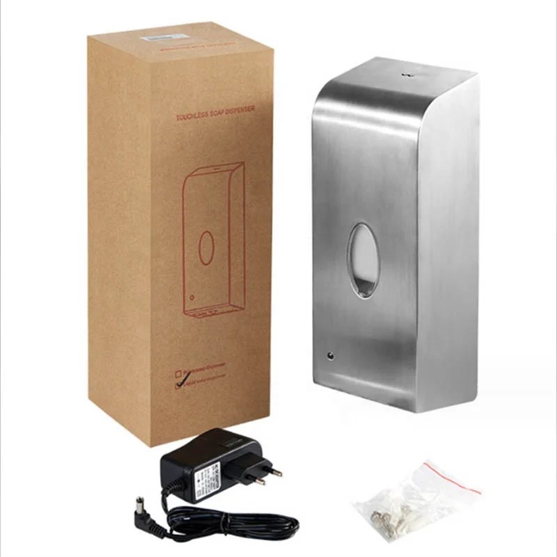 Hotel bathroom smart stainless steel wall mounted automatic liquid hand soap dispenser touchless