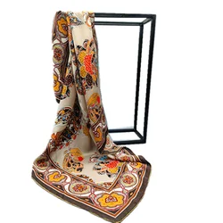 100% Silk Scarves Satin Twill Big Size Custom Scarf Design 100 Silk Scarf Square for Women