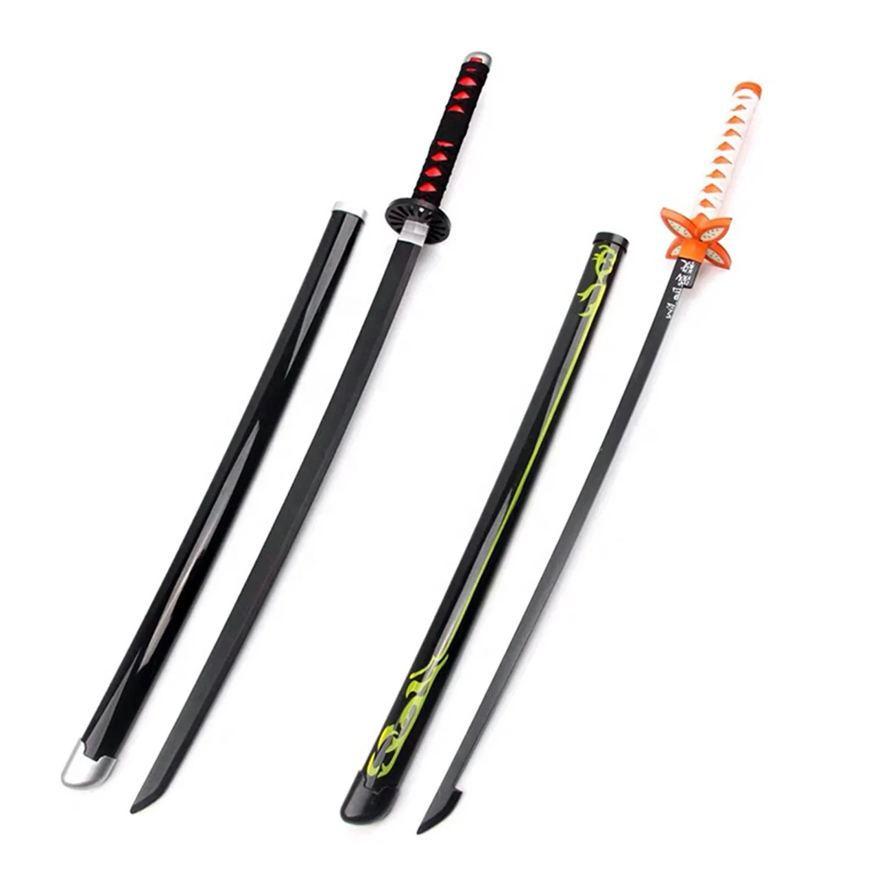104cm Demon Slayer Sword Katana de Kimetsu No Yaiba Toy Sword Anime Party Cosplay Props Inosuke Zenitsu Tanjiro Wooden Katanas